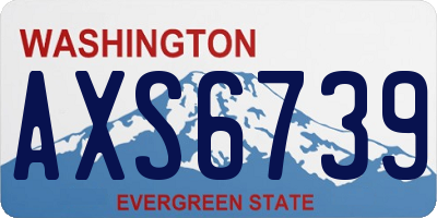 WA license plate AXS6739