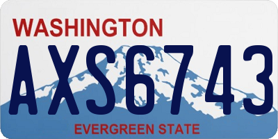 WA license plate AXS6743