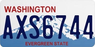 WA license plate AXS6744