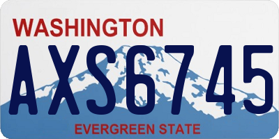 WA license plate AXS6745