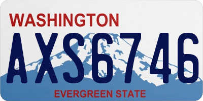 WA license plate AXS6746