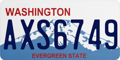 WA license plate AXS6749