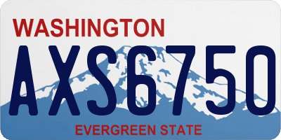 WA license plate AXS6750
