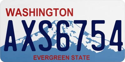 WA license plate AXS6754