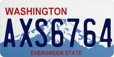 WA license plate AXS6764