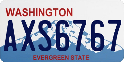 WA license plate AXS6767
