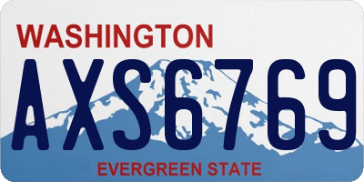 WA license plate AXS6769