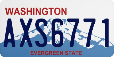 WA license plate AXS6771