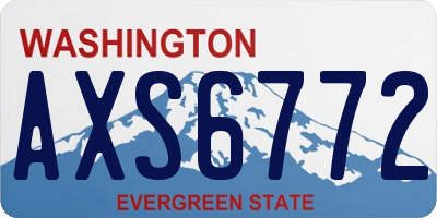 WA license plate AXS6772