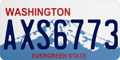 WA license plate AXS6773