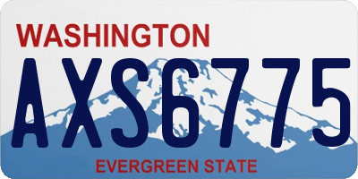 WA license plate AXS6775