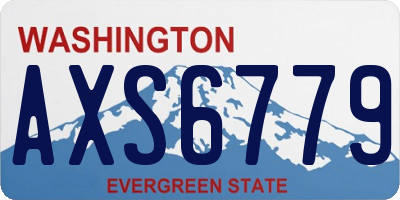 WA license plate AXS6779