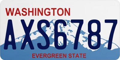 WA license plate AXS6787