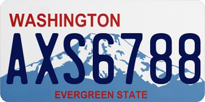 WA license plate AXS6788