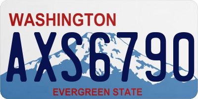 WA license plate AXS6790