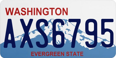 WA license plate AXS6795