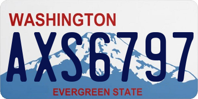WA license plate AXS6797