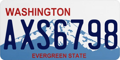WA license plate AXS6798