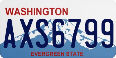 WA license plate AXS6799