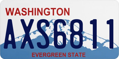 WA license plate AXS6811