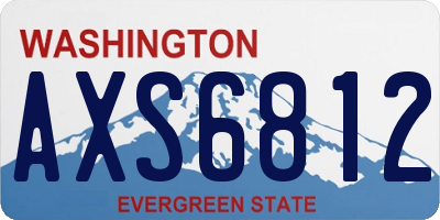 WA license plate AXS6812