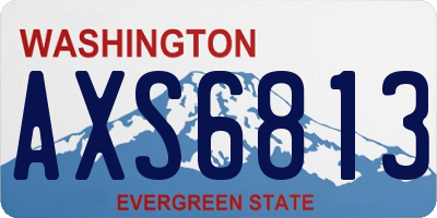 WA license plate AXS6813