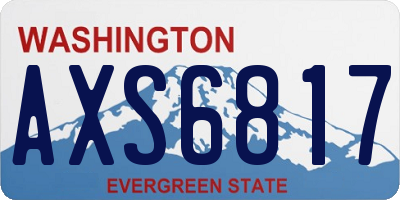 WA license plate AXS6817
