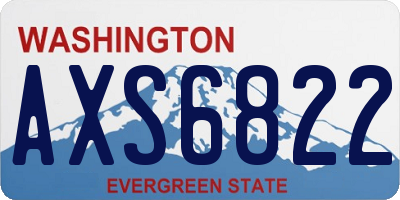 WA license plate AXS6822