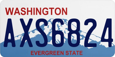 WA license plate AXS6824