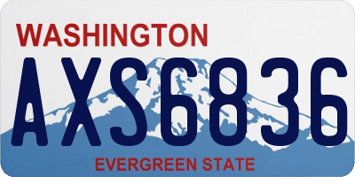 WA license plate AXS6836