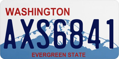 WA license plate AXS6841