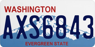 WA license plate AXS6843