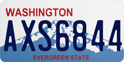 WA license plate AXS6844