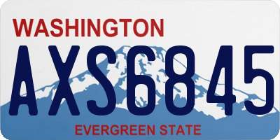 WA license plate AXS6845