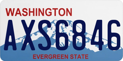 WA license plate AXS6846