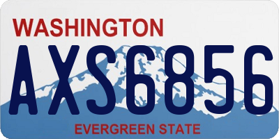 WA license plate AXS6856