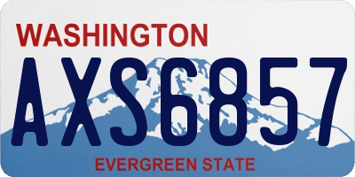 WA license plate AXS6857