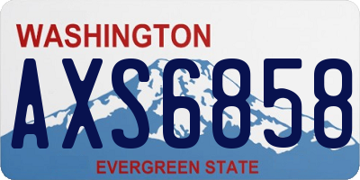 WA license plate AXS6858