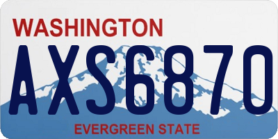 WA license plate AXS6870