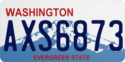 WA license plate AXS6873