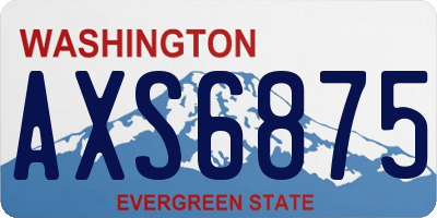 WA license plate AXS6875