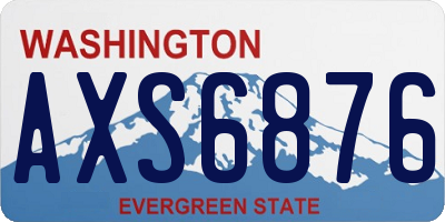 WA license plate AXS6876