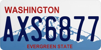 WA license plate AXS6877