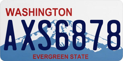 WA license plate AXS6878