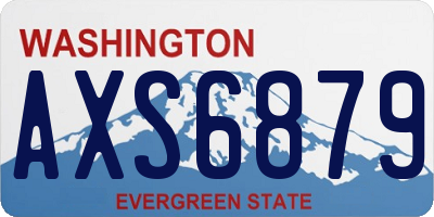 WA license plate AXS6879