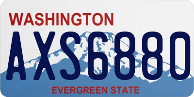 WA license plate AXS6880