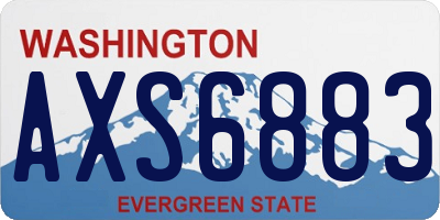 WA license plate AXS6883