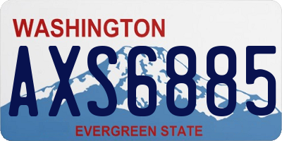 WA license plate AXS6885