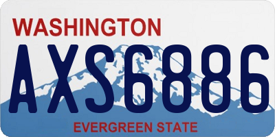 WA license plate AXS6886