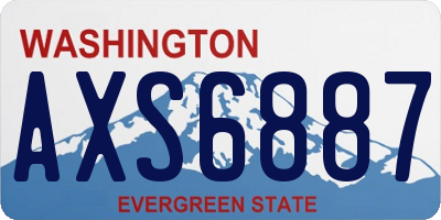 WA license plate AXS6887